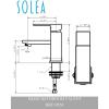 SAFAVIEH BRF1055C Solea Collection Bliss Bathroom Faucet, Chrome