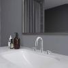 SAFAVIEH BRF1061C Solea Collection Poised Dual Handle 9 Inch Chrome Bathroom Vessel Faucet