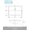 SAFAVIEH BSK5405A Solea Collection Seaton Bathroom Basin Sink, White