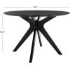SAFAVIEH Couture Collection – Carolee Black 46-Inch Round Dining Table, Farmhouse Dining Table for Kitchen or Dining Room, Seats Up to 4 (SFV2134B)(Black)