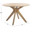 SAFAVIEH Couture Collection – Carolee Black 46-Inch Round Dining Table, Farmhouse Dining Table for Kitchen or Dining Room, Seats Up to 4 (SFV2134B)(Natural)