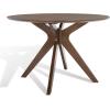 SAFAVIEH Couture Collection – Carolee Black 46-Inch Round Dining Table, Farmhouse Dining Table for Kitchen or Dining Room, Seats Up to 4 (SFV2134B)(Walnut)
