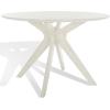 SAFAVIEH Couture Collection – Carolee Black 46-Inch Round Dining Table, Farmhouse Dining Table for Kitchen or Dining Room, Seats Up to 4 (SFV2134B)(White Washed)