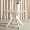 SAFAVIEH Couture Collection – Carolee Black 46-Inch Round Dining Table, Farmhouse Dining Table for Kitchen or Dining Room, Seats Up to 4 (SFV2134B)(White Washed)