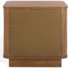 SAFAVIEH Couture Collection – Chrysandra Walnut 2-Drawer Wood Nightstand, Fully Assembled Bedroom Storage with Push-to-Open Drawers (SFV7726A)(Walnut)