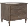 SAFAVIEH Couture Collection – Lisabet Light Oak 3-Drawer Wood Nightstand, Fully Assembled Bedroom Storage with Metal Drawer Glides (SFV7705D)(Light Brown)