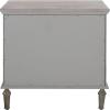 SAFAVIEH Couture Collection – Lisabet Light Oak 3-Drawer Wood Nightstand, Fully Assembled Bedroom Storage with Metal Drawer Glides (SFV7705D)(Light Grey)