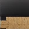 SAFAVIEH Couture Collection – Roseanne Black & Natural Banana Stem Dresser, Modern 6-Drawer Storage Chest (SFV1328A)(Black/Natural)