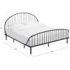 SAFAVIEH Couture Collection – Sheeran Black Metal King Spindle Bed, Modern Farmhouse Bedroom Frame (SFV9561A-K)(Black)