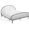 SAFAVIEH Couture Collection – Sheeran Black Metal King Spindle Bed, Modern Farmhouse Bedroom Frame (SFV9561A-K)(Black)
