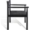 SAFAVIEH Couture Collection Adalee Accent Chair, Natural Brown Danish Rope Solid Wood, Fully Assembled (SFV9025A)(Black)