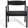 SAFAVIEH Couture Collection Adalee Accent Chair, Natural Brown Danish Rope Solid Wood, Fully Assembled (SFV9025A)(Black)