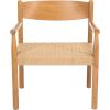 SAFAVIEH Couture Collection Adalee Accent Chair, Natural Brown Danish Rope Solid Wood, Fully Assembled (SFV9025A)(Natural)