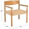 SAFAVIEH Couture Collection Adalee Accent Chair, Natural Brown Danish Rope Solid Wood, Fully Assembled (SFV9025A)(Natural)