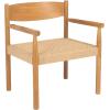 SAFAVIEH Couture Collection Adalee Accent Chair, Natural Brown Danish Rope Solid Wood, Fully Assembled (SFV9025A)(Natural)