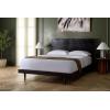 SAFAVIEH Couture Collection Cora Rose White Wash Solid Wood Herringbone Queen Size Bed(Black)