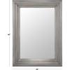 SAFAVIEH Couture Collection Francesca Silver Small 30″ x 40-inch Rectangle Mirror