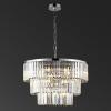 SAFAVIEH Couture Collection Karissa Art Deco Crystal Nickle 3-Tier Adjustable Halo Chandelier(Nickle)