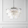 SAFAVIEH Couture Collection Karissa Art Deco Crystal Nickle 3-Tier Adjustable Halo Chandelier(Nickle)