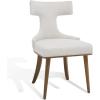 SAFAVIEH Couture Collection Krisalyn Mid-Century Modern Taupe Linen Dining Chair (Fully Assembled)