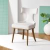 SAFAVIEH Couture Collection Krisalyn Mid-Century Modern Taupe Linen Dining Chair (Fully Assembled)