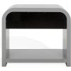 SAFAVIEH Couture Collection Liabella Black/Gold 1-Drawer Curved Nightstand (Fully Assembled)(Light Grey/Gold)