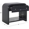 SAFAVIEH Couture Collection Liabella Black/Gold 1-Drawer Curved Nightstand (Fully Assembled)(Navy/Gold)