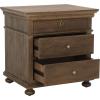 SAFAVIEH Couture Home Collection Allisyn Brown 3-Drawer Wood Nightstand Table (Fully Assembled)(Brown)