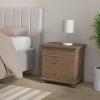SAFAVIEH Couture Home Collection Allisyn Brown 3-Drawer Wood Nightstand Table (Fully Assembled)(Light Brown)