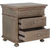 SAFAVIEH Couture Home Collection Allisyn Brown 3-Drawer Wood Nightstand Table (Fully Assembled)(Light Brown)