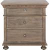 SAFAVIEH Couture Home Collection Allisyn Brown 3-Drawer Wood Nightstand Table (Fully Assembled)(Light Brown)