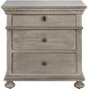 SAFAVIEH Couture Home Collection Allisyn Brown 3-Drawer Wood Nightstand Table (Fully Assembled)(Light Grey)