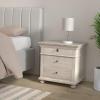 SAFAVIEH Couture Home Collection Allisyn Brown 3-Drawer Wood Nightstand Table (Fully Assembled)(Light Grey)