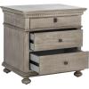 SAFAVIEH Couture Home Collection Allisyn Brown 3-Drawer Wood Nightstand Table (Fully Assembled)(Light Grey)