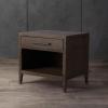 SAFAVIEH Couture Home Collection Ariella Light Grey 1-Drawer 1-Shelf Wood Nightstand Table (Fully Assembled)(Light Brown)