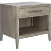 SAFAVIEH Couture Home Collection Ariella Light Grey 1-Drawer 1-Shelf Wood Nightstand Table (Fully Assembled)(Light Grey)