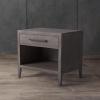 SAFAVIEH Couture Home Collection Ariella Light Grey 1-Drawer 1-Shelf Wood Nightstand Table (Fully Assembled)(Light Grey)