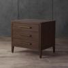 SAFAVIEH Couture Home Collection Ariella Light Grey 3-Drawer Wood Nightstand Table (Fully Assembled)(Brown)