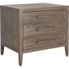 SAFAVIEH Couture Home Collection Ariella Light Grey 3-Drawer Wood Nightstand Table (Fully Assembled)(Light Brown)