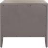 SAFAVIEH Couture Home Collection Ariella Light Grey 3-Drawer Wood Nightstand Table (Fully Assembled)(Light Brown)