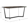 SAFAVIEH Couture Home Collection Britta Black Metal Faux Marble Top 29-inch Rectangle Dining Table SFV8707A