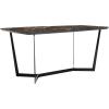 SAFAVIEH Couture Home Collection Britta Black Metal Faux Marble Top 29-inch Rectangle Dining Table SFV8707A