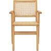 SAFAVIEH Couture Home Collection Hattie Walnut/Natural French Cane Living Room Dining Arm Chair (Set of 2) SFV4115D-SET2(Natural)