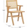 SAFAVIEH Couture Home Collection Hattie Walnut/Natural French Cane Living Room Dining Arm Chair (Set of 2) SFV4115D-SET2(Natural)