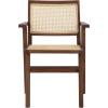 SAFAVIEH Couture Home Collection Hattie Walnut/Natural French Cane Living Room Dining Arm Chair (Set of 2) SFV4115D-SET2(Walnut / Natural)