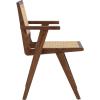 SAFAVIEH Couture Home Collection Hattie Walnut/Natural French Cane Living Room Dining Arm Chair (Set of 2) SFV4115D-SET2(Walnut / Natural)