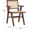 SAFAVIEH Couture Home Collection Hattie Walnut/Natural French Cane Living Room Dining Arm Chair (Set of 2) SFV4115D-SET2(Walnut / Natural)