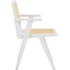 SAFAVIEH Couture Home Collection Hattie Walnut/Natural French Cane Living Room Dining Arm Chair (Set of 2) SFV4115D-SET2(White / Natural)