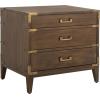 SAFAVIEH Couture Home Collection Nisha Light Grey 3-Drawer Wood Nightstand Table (Fully Assembled)(Brown)