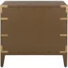 SAFAVIEH Couture Home Collection Nisha Light Grey 3-Drawer Wood Nightstand Table (Fully Assembled)(Brown)